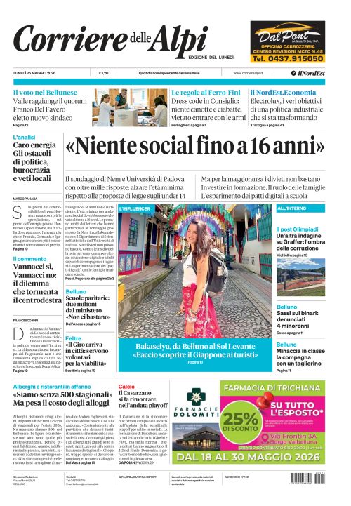 25 maggio 2026