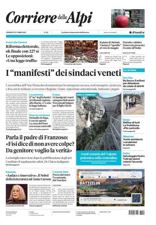 9 ottobre 2026