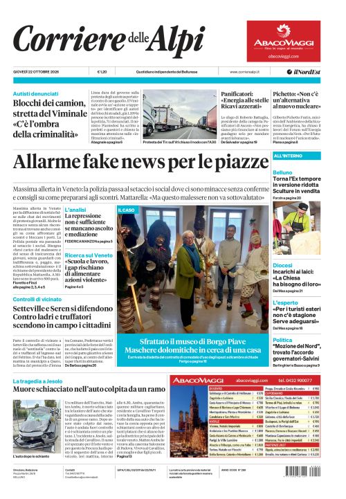 22 ottobre 2026