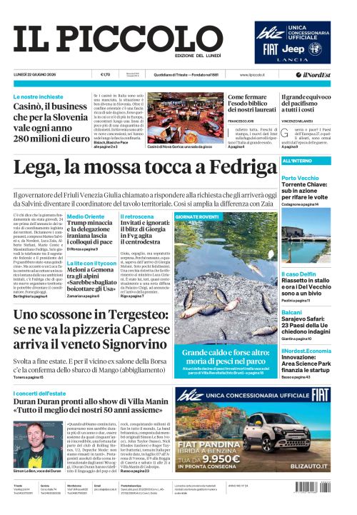 22 giugno 2026