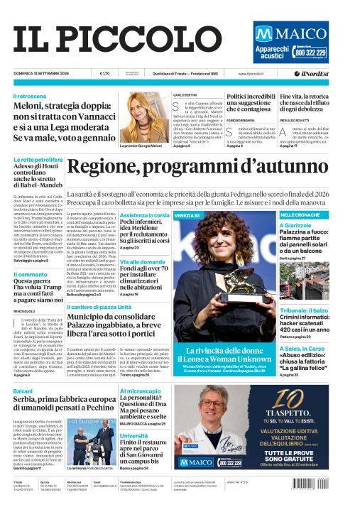 13 settembre 2026
