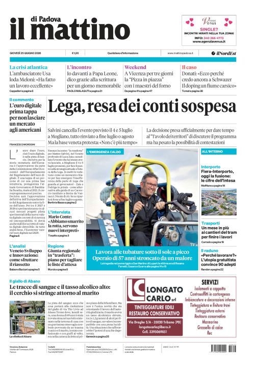 25 giugno 2026
