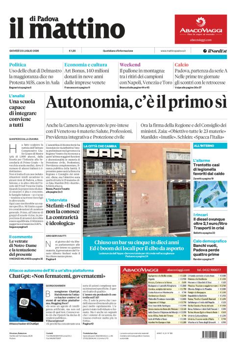 23 luglio 2026