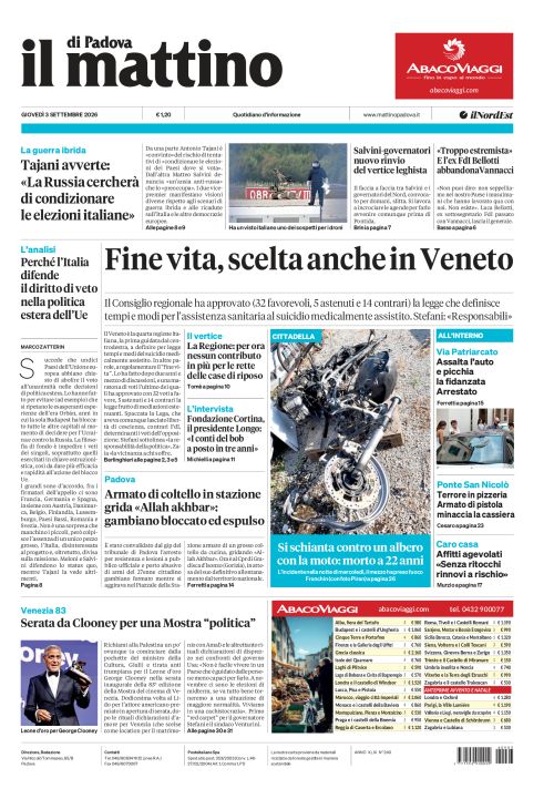 3 settembre 2026