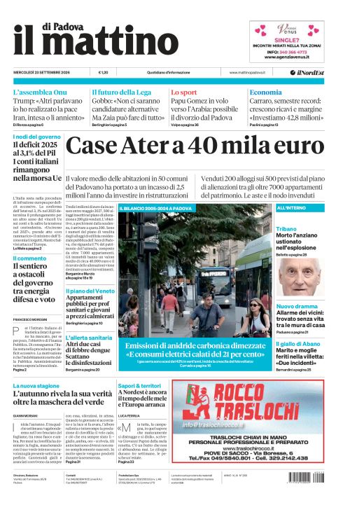 23 settembre 2026