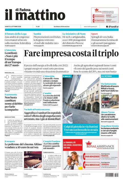 3 ottobre 2026
