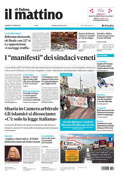 9 ottobre 2026