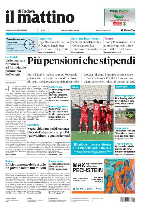 25 ottobre 2026