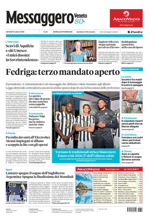 16 luglio 2026