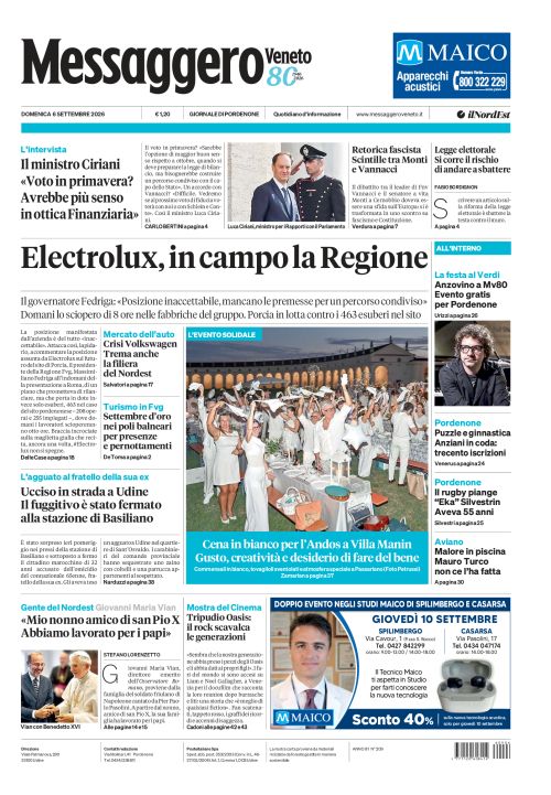 6 settembre 2026