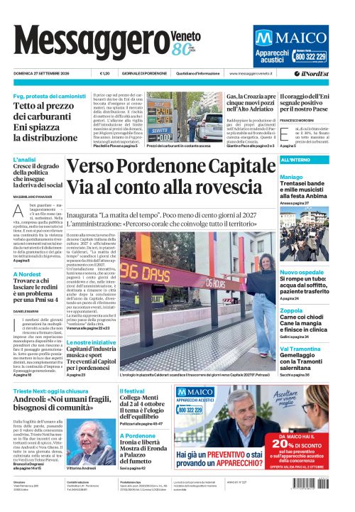 27 settembre 2026