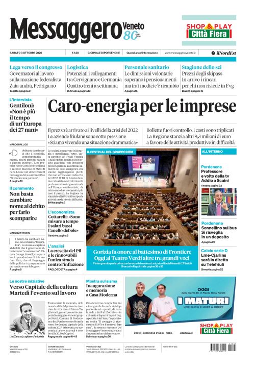 3 ottobre 2026