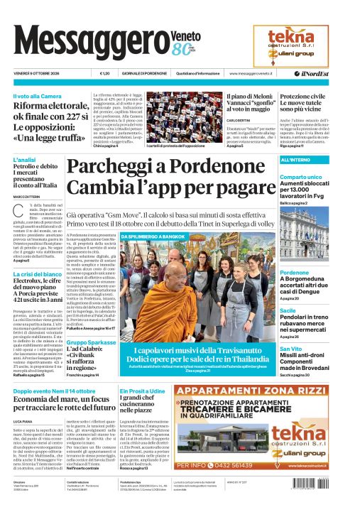 9 ottobre 2026