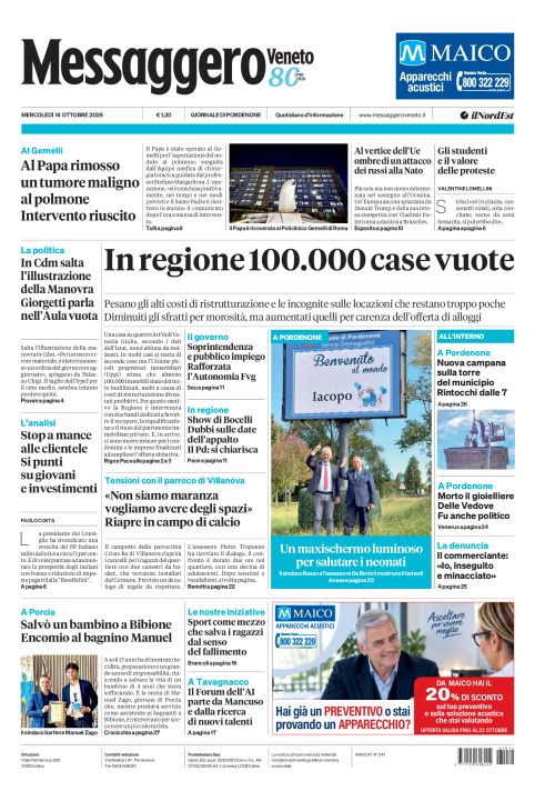 14 ottobre 2026