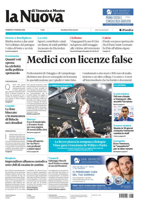 31 maggio 2026