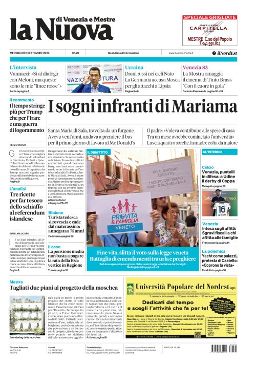 2 settembre 2026