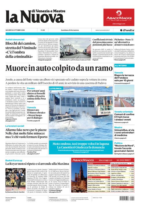 22 ottobre 2026