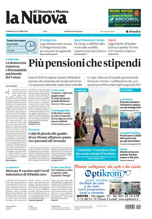 25 ottobre 2026