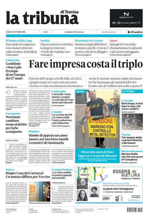 3 ottobre 2026